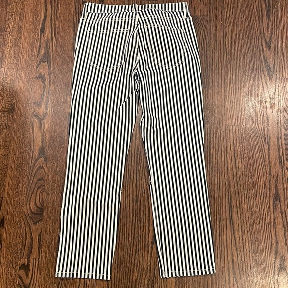 Current/Elliot Cropped Lexton Navy Striped Jeans - Picture 9 of 13